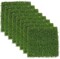 8 Packs 12 x 12 Inch Squares Grass Placemats Artificial Grass Mat Fake Turf Astroturf Squares Placemat Synthetic Grass Turf Patch Washable Green Fake Grass Patch Tiles for Outdoor Picnic Party